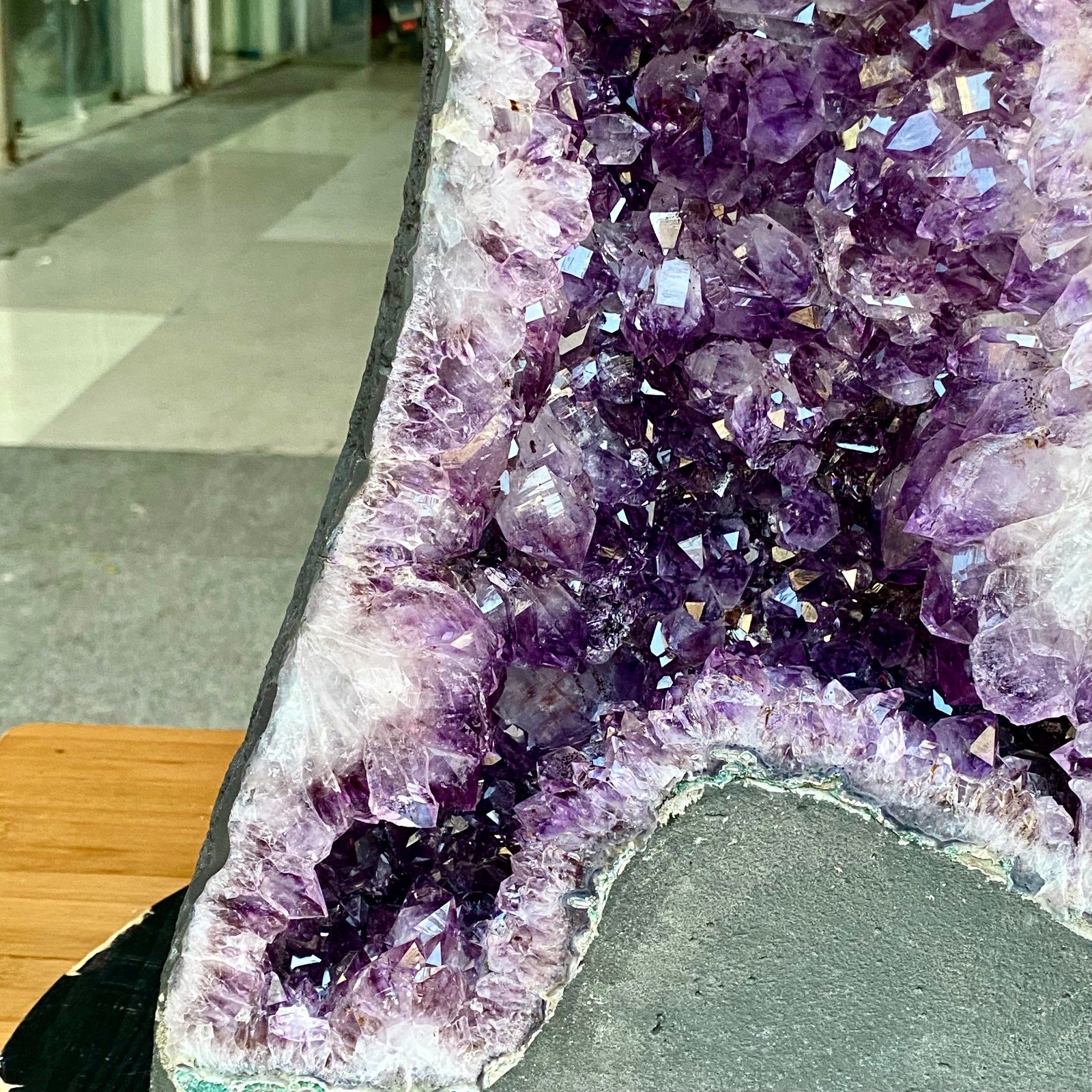 33.5LB Large Natural Amethyst Geode Cathedral Crystal Cluster Specimen Healing