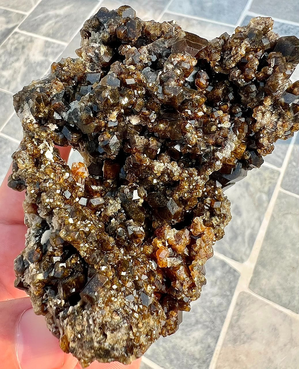331 G,Top Quality Natural Andradite Garnet Crystals Huge Specimen From Pakistan
