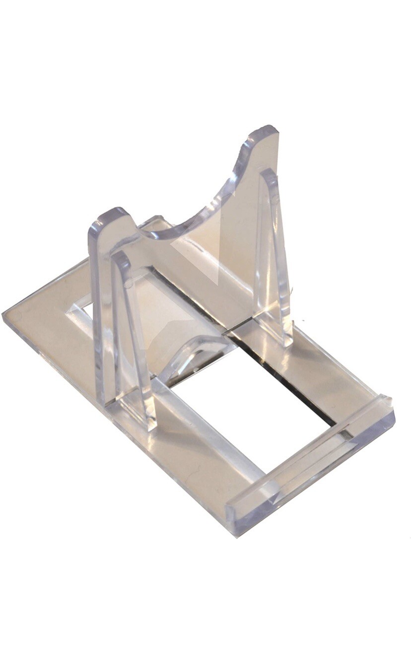 10 Plastic Display Stands for Fossil Mineral Crystal Easel Agate Plate 7x5cm #3