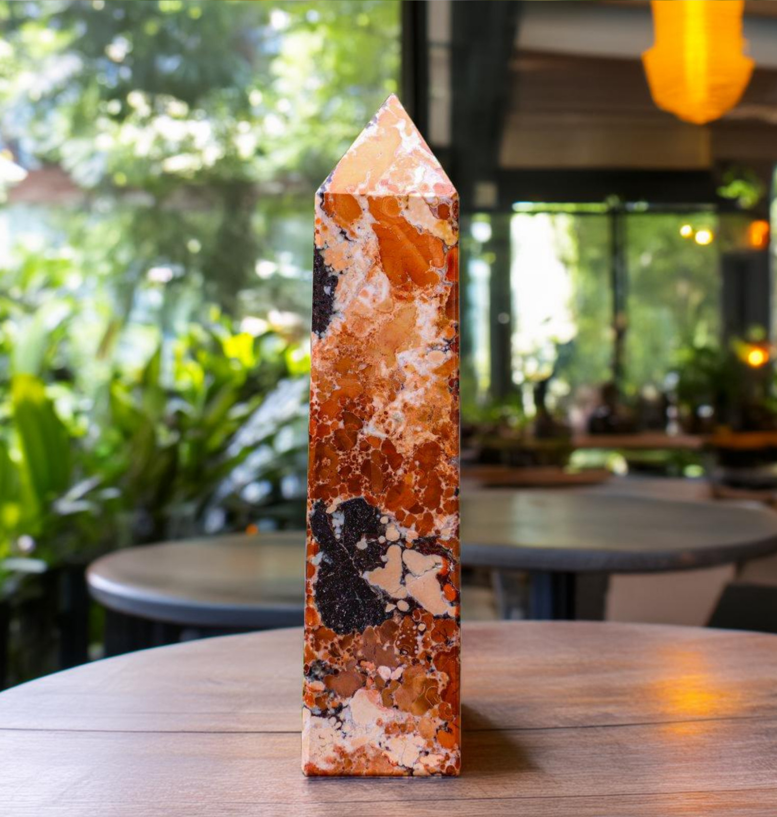 2.2LB! 205X50MM 4 Faceted Cobra Jasper Tower Natural Healing Crystal Stone