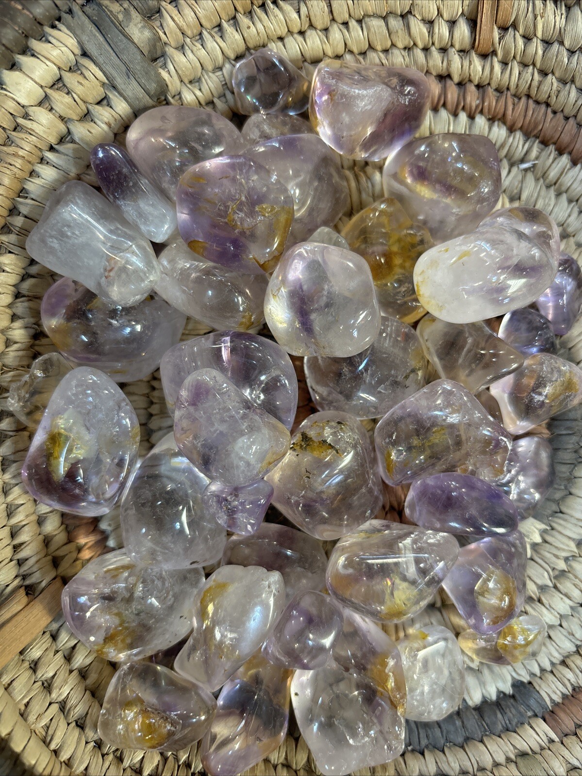 1 Piece Tumbled Ametrine Average Size 20 Grams