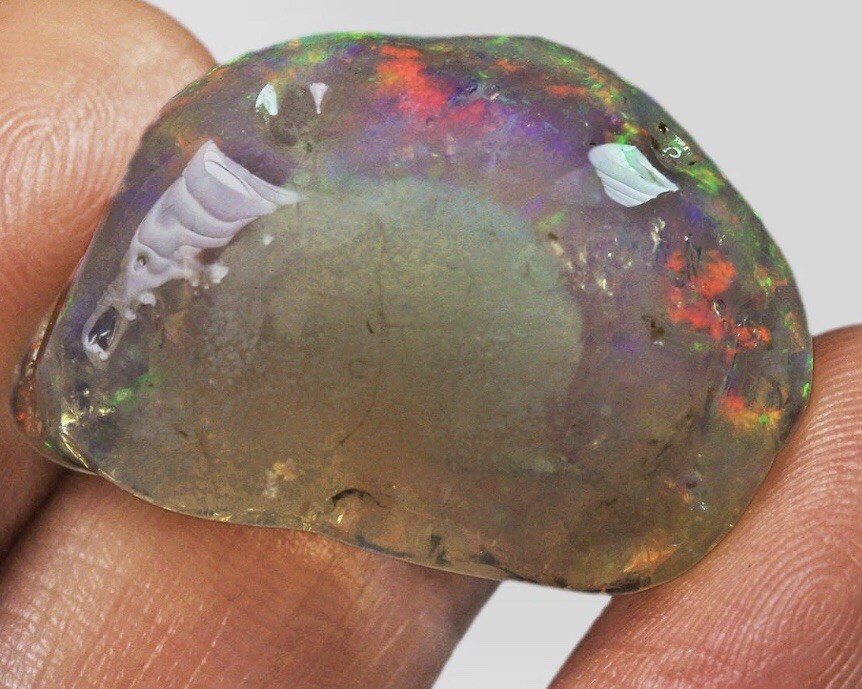 Natural Rough Welo Opal Gemstone Raw Ethiopia Africa Specimen Nugget Polished