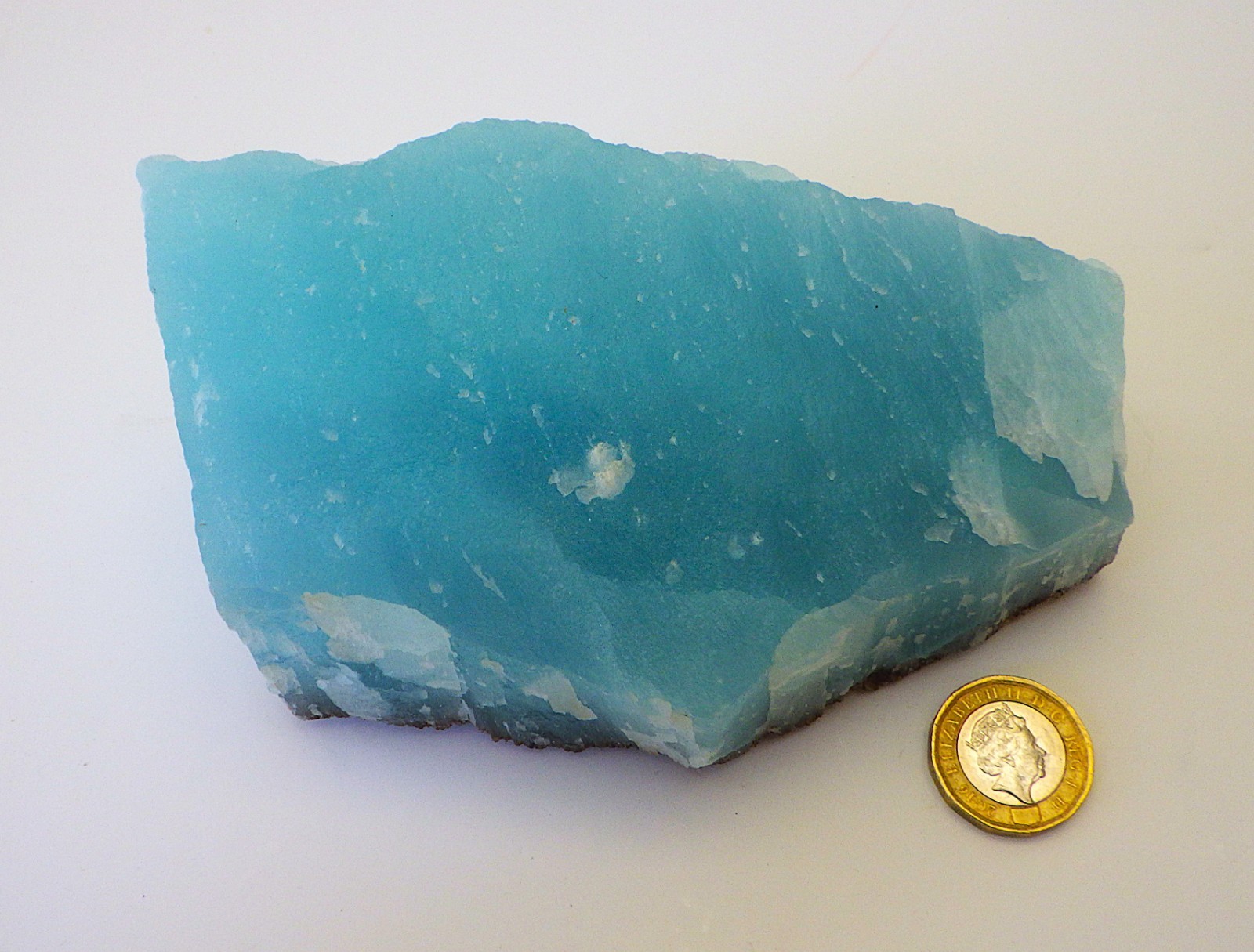 Rare large specimen of blue Aragonite from Greece