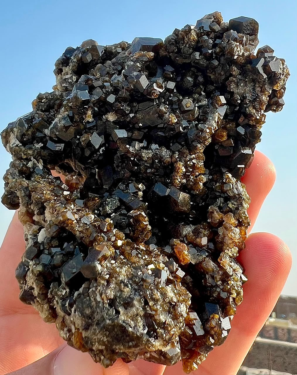331 G,Top Quality Natural Andradite Garnet Crystals Huge Specimen From Pakistan