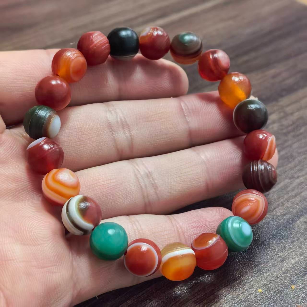 10mm 1pcs Natural Color Gobi Agate Eyes Agate/stone Madagascar Beads Bracelet