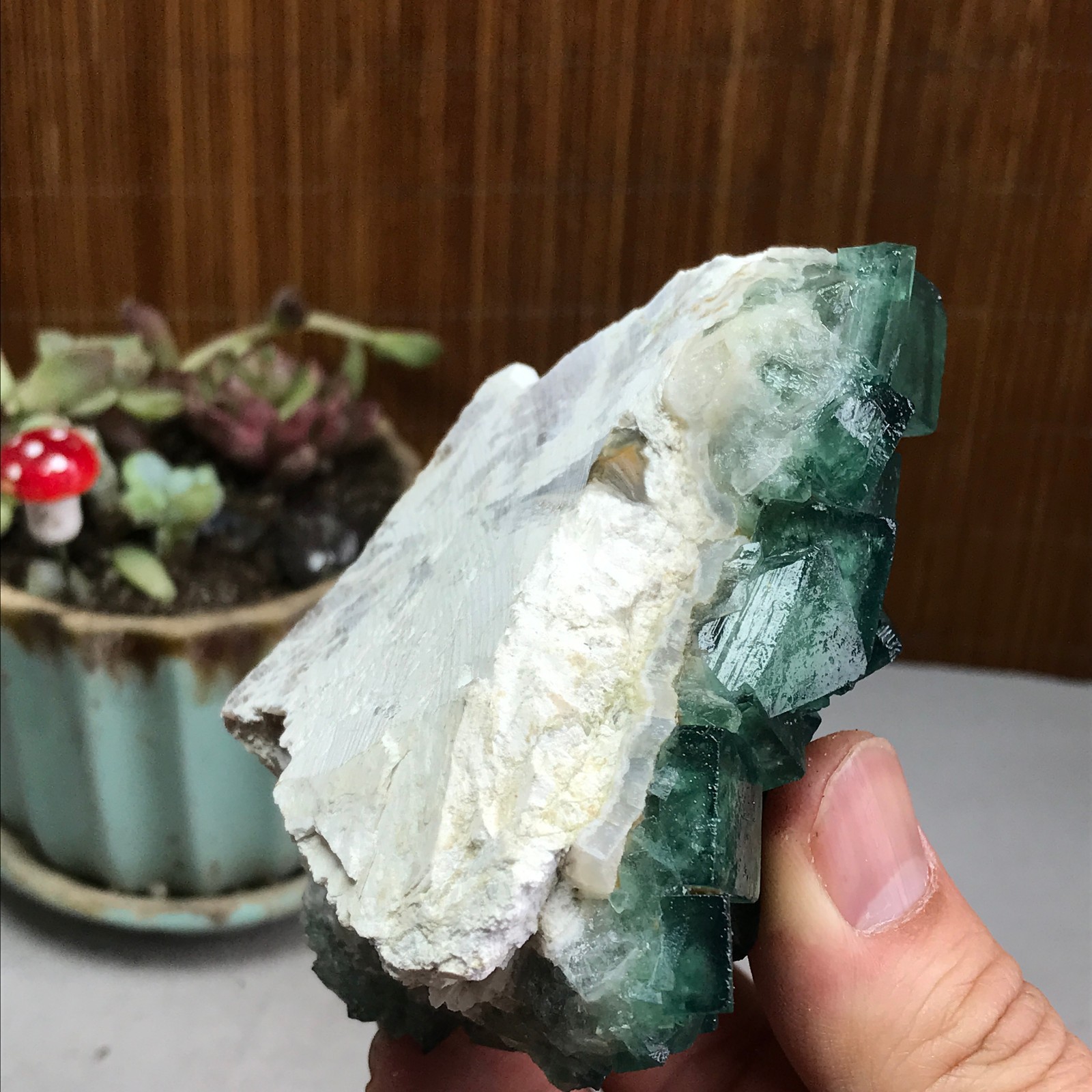 82-60-50mm Rare Natural Green Calcite fluorite Mineral Specimen 316g A3868
