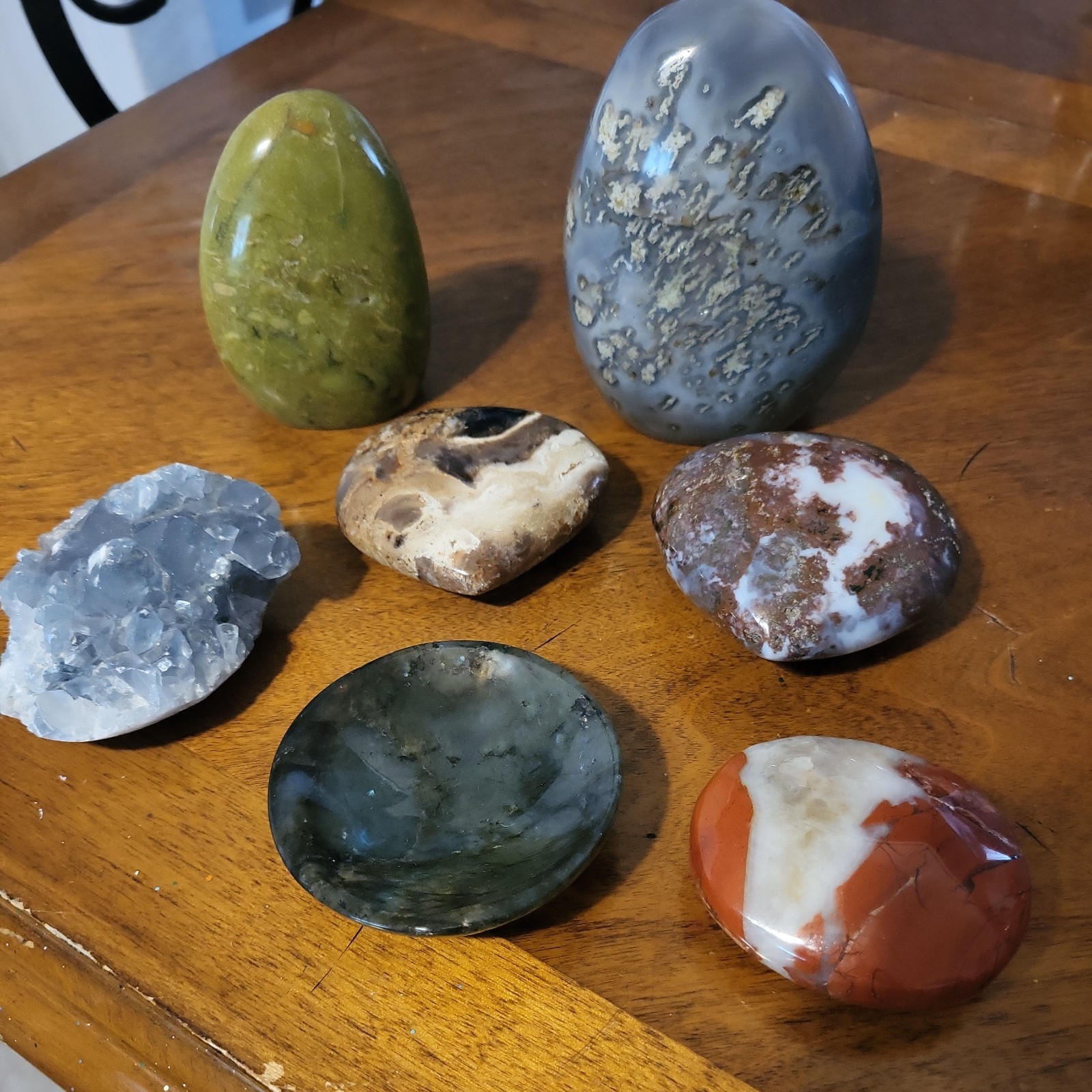 3lb Tube Agate Freeform Green Opal FF Celestite Lab Bowl Chocolate Opal Heart