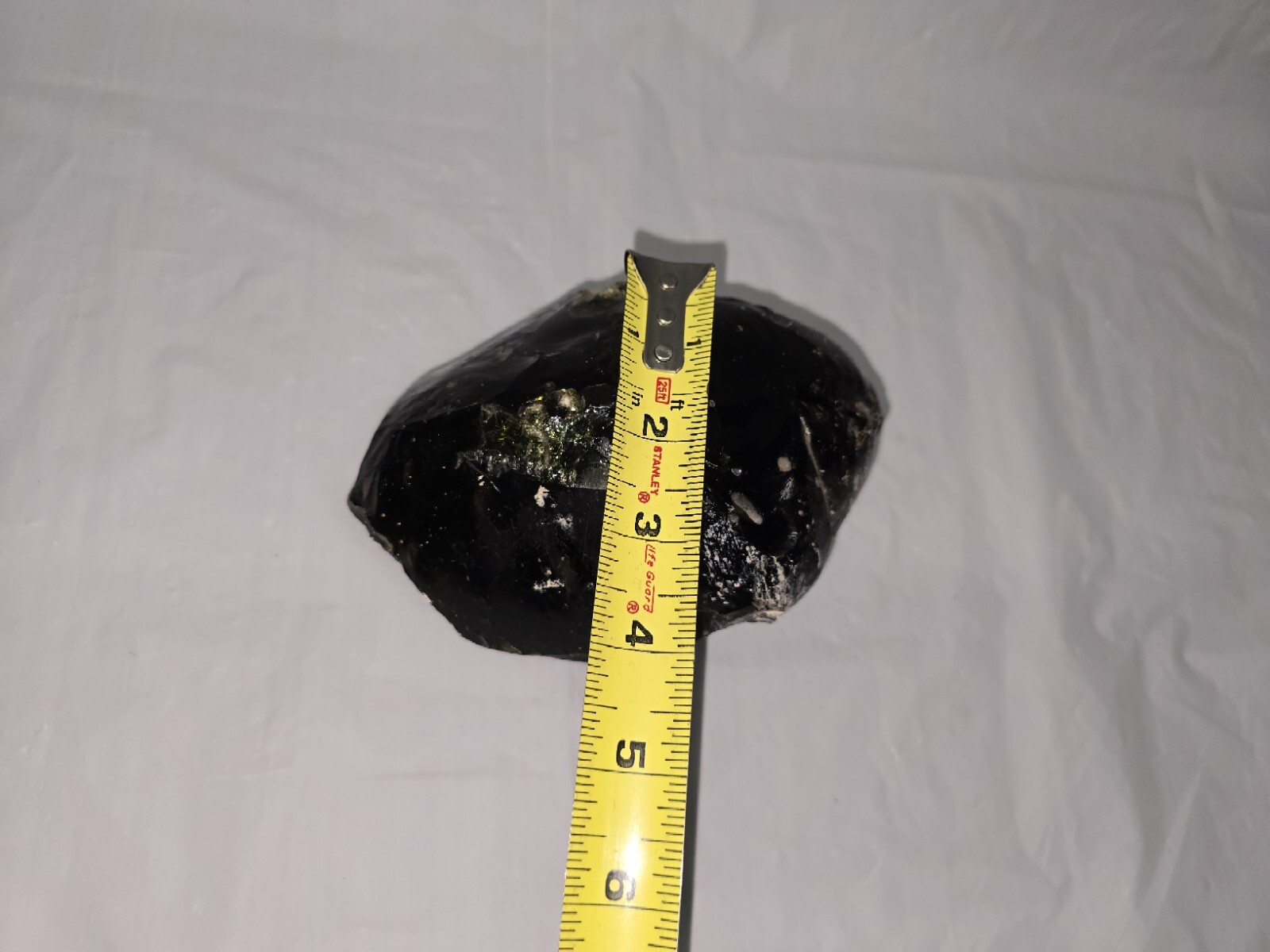 Unknown crystal / slag glass / gem stone / obsidian 3.2 lbs Dark Green