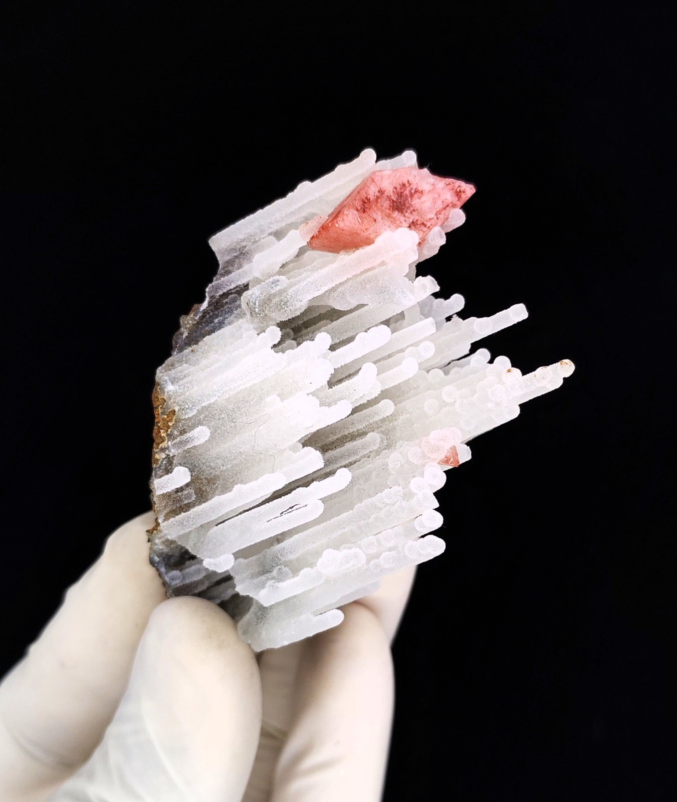 Natural Pink Heulandite On Chalcedony Minerals Specimen #930