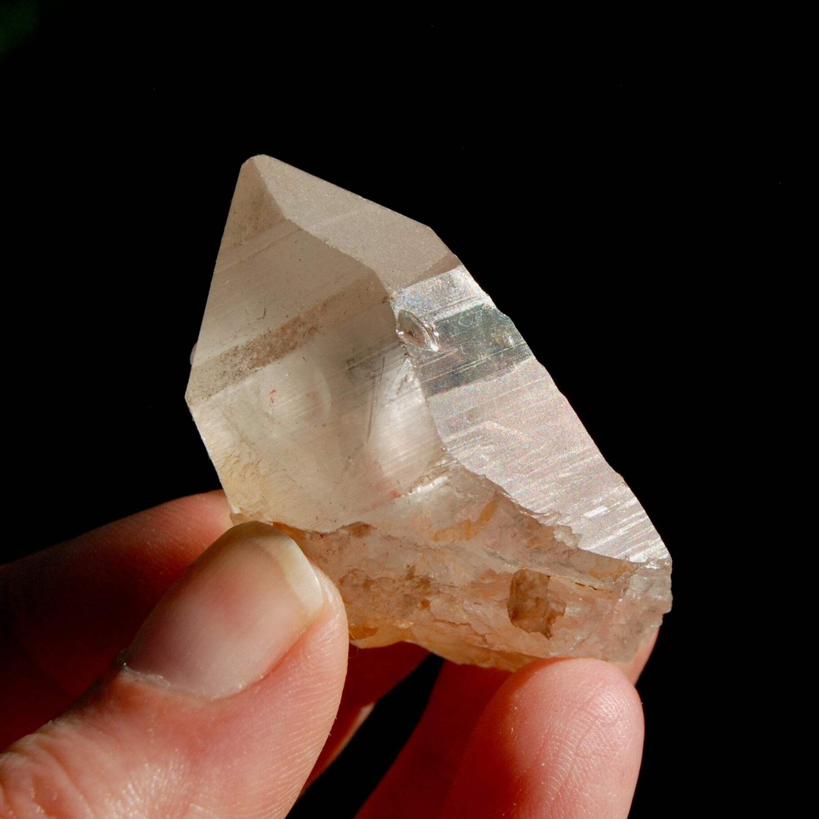 2″ 56g Record Keeper Pink Shadow Lemurian Seed Quartz Crystal, Brazil