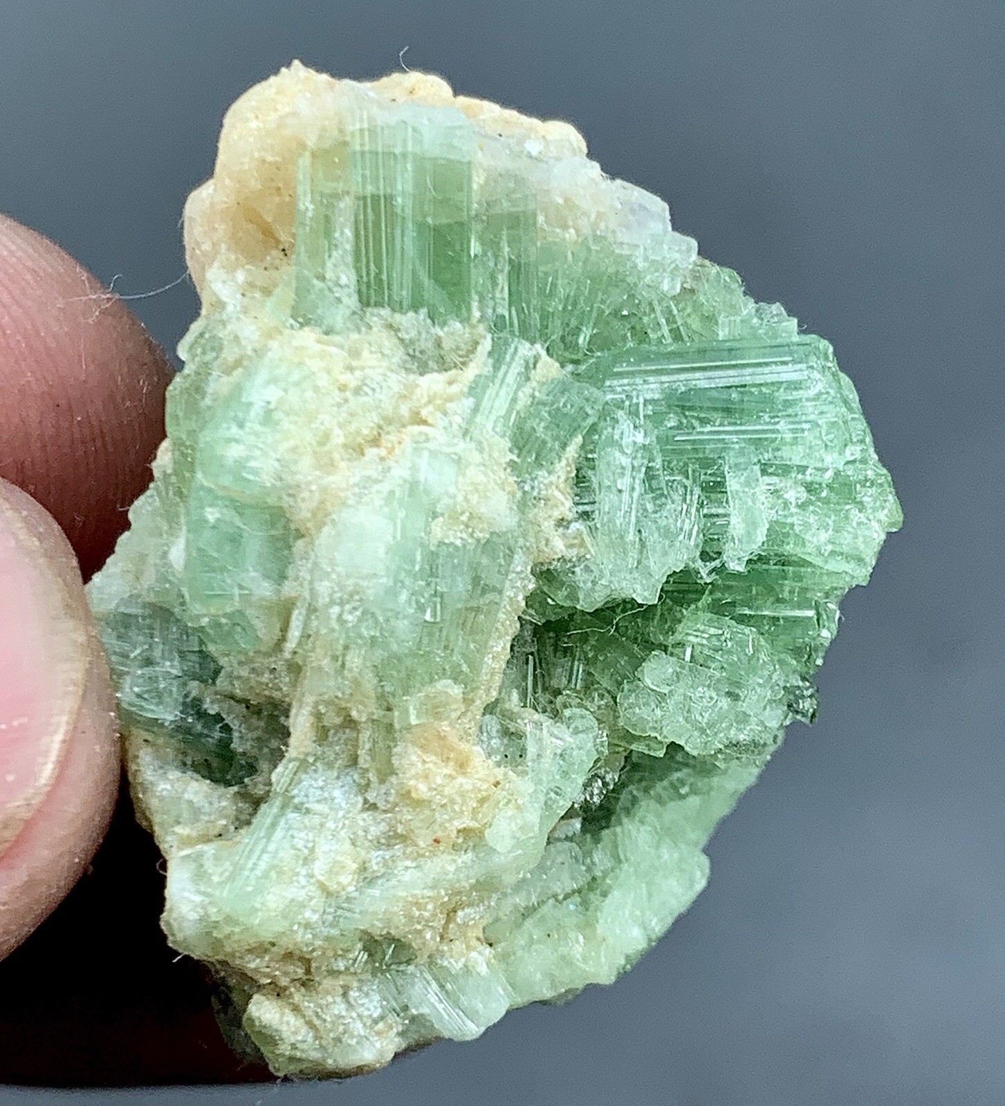 13.56 Gram Natural Tourmaline Crystal Bunch Specimen/ Afghanistan Mineral