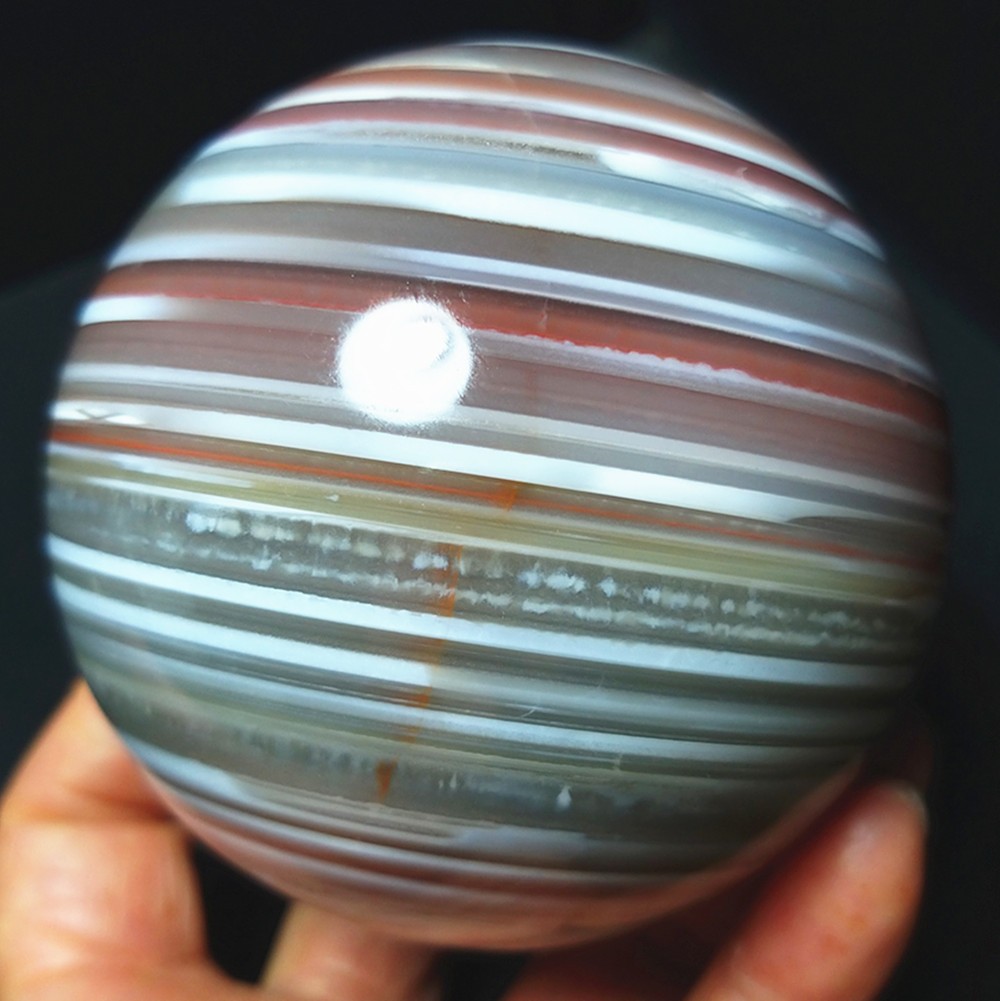 RARE 600.3G Natural Polishing Colorful Stripes Agate Crystal Healing A4895