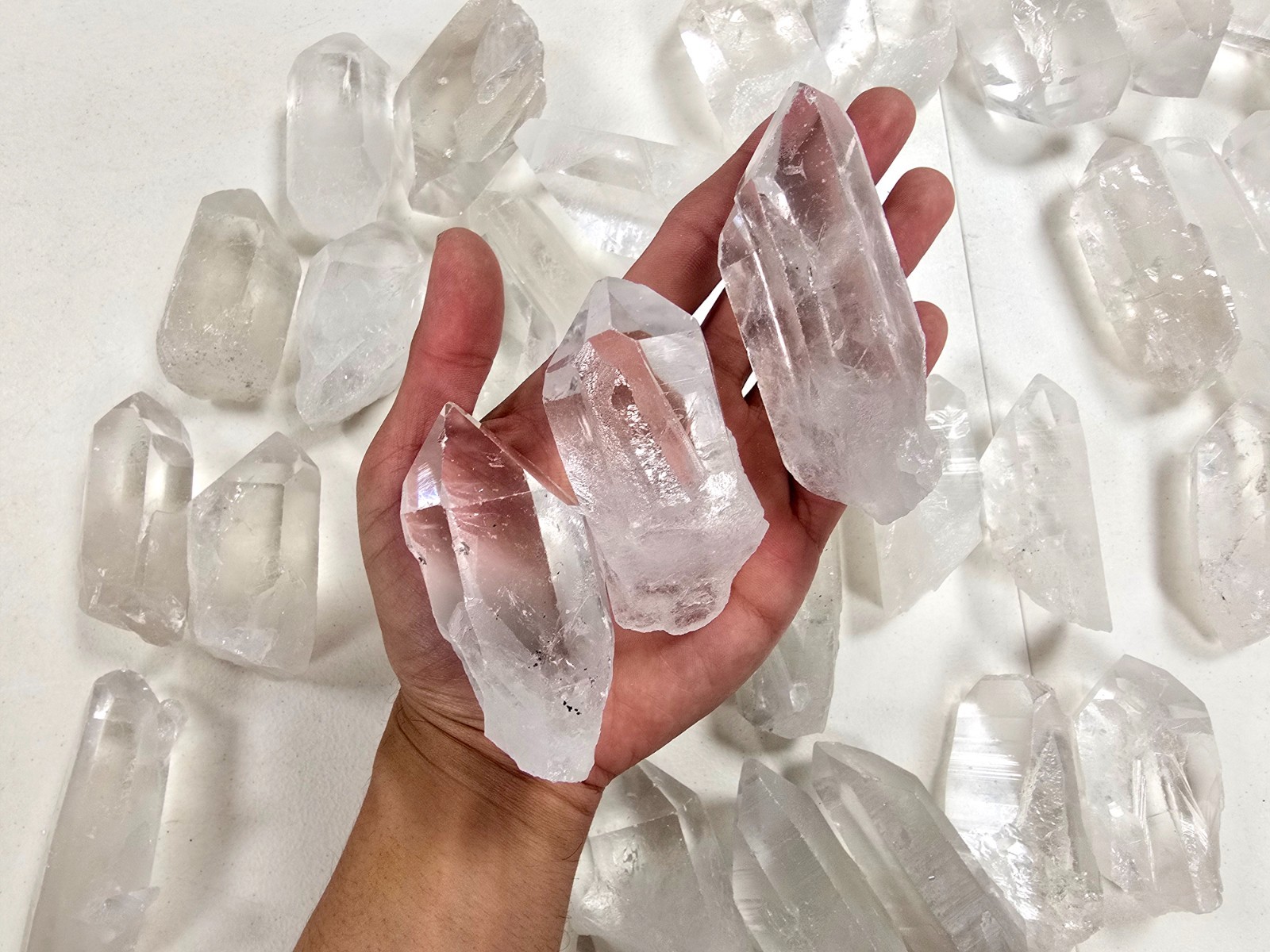 JUMBO QUARTZ CRYSTAL SPECIMENS RAW CLEAR QUARTZ POINTS FOR DISPLAY HEALING GIFT