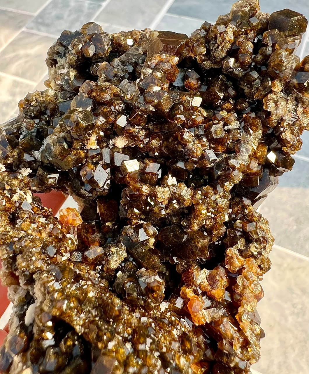 331 G,Top Quality Natural Andradite Garnet Crystals Huge Specimen From Pakistan