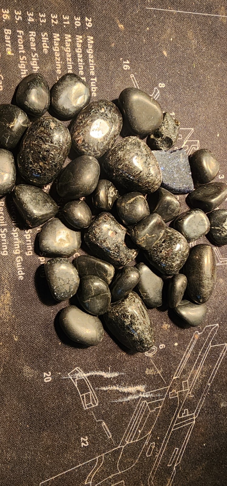 Tumbled Hematite Stones. 1/2″ to 1″