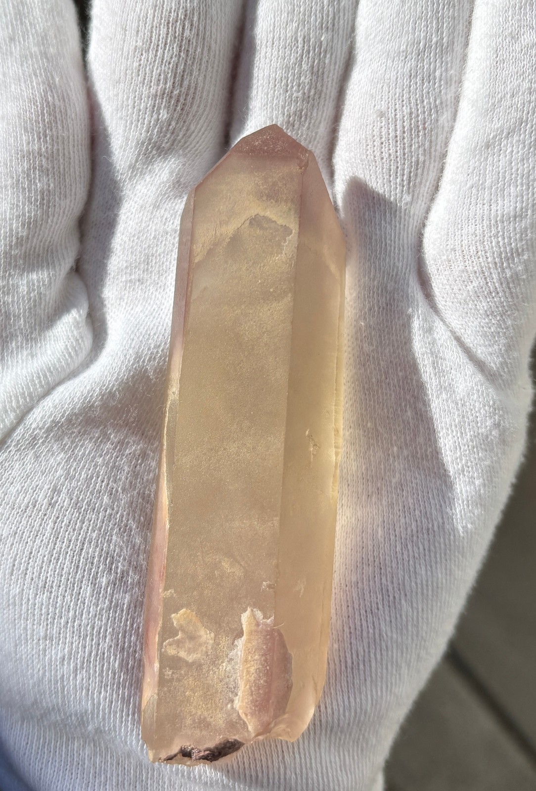 USA SALE *SEE VIDEO* 64g 3.43″ RARE LITHIUM QUARTZ POINT PHANTOM TERMINATED