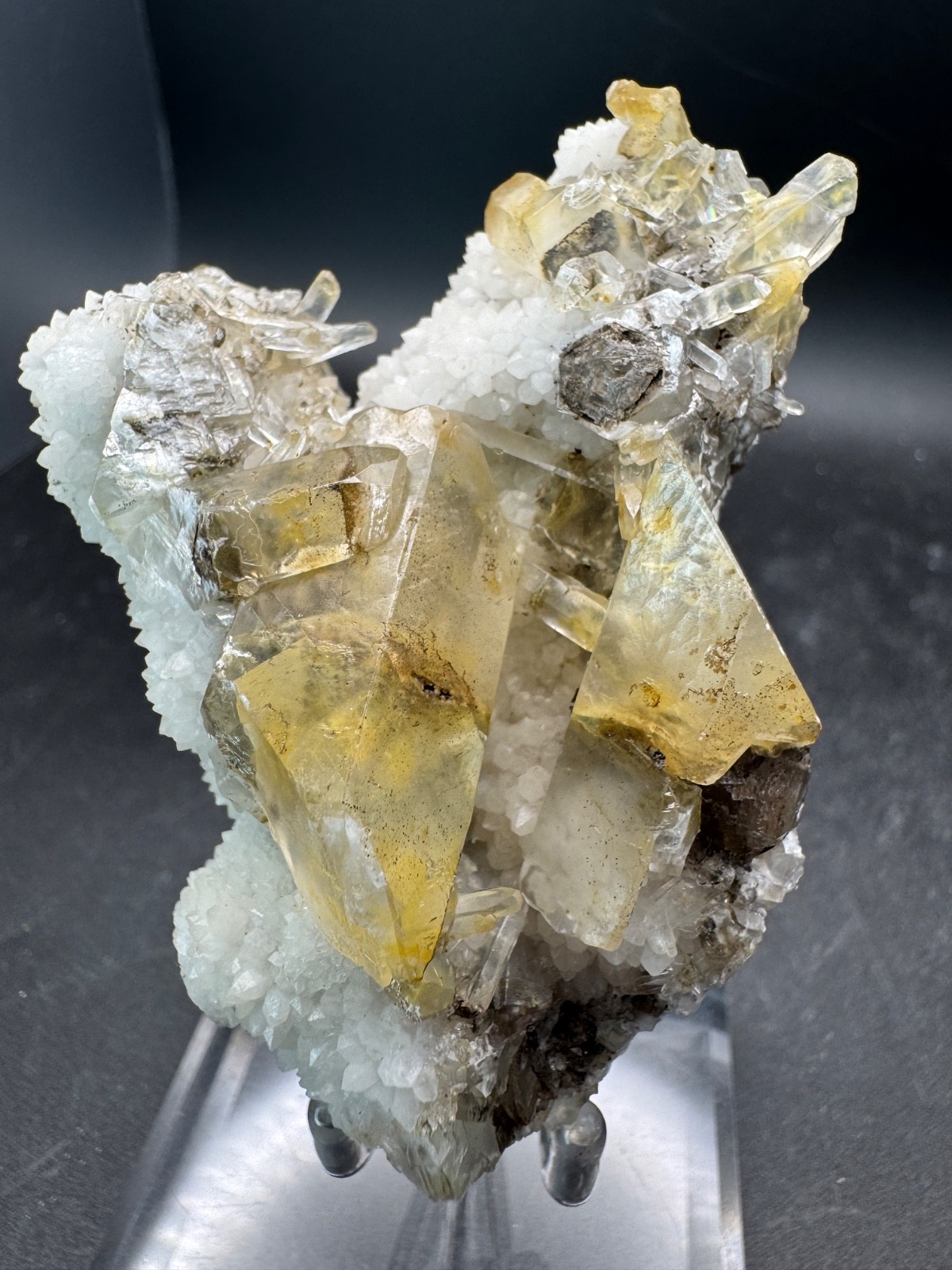 6557 Auralight Calcite on White Quartz BRIGHT UV Fu Jian 100g