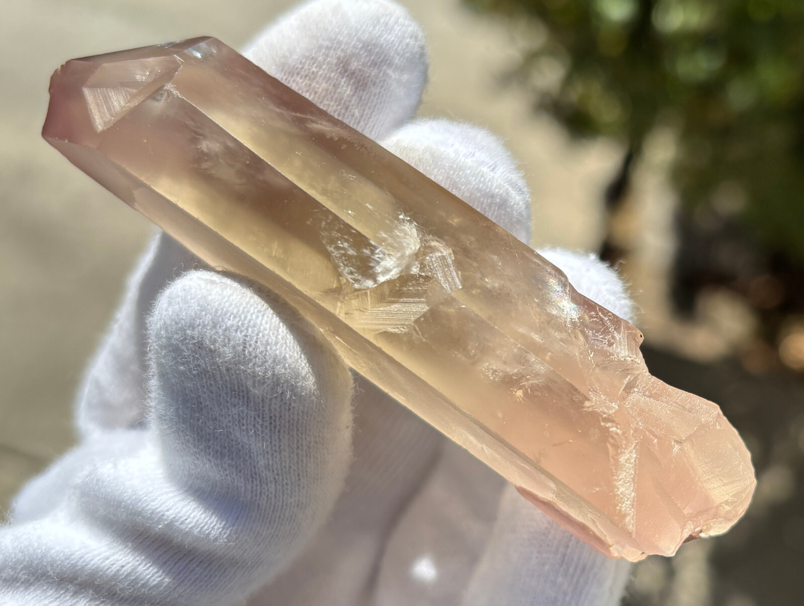 USA SALE *SEE VIDEO* 64g 3.43″ RARE LITHIUM QUARTZ POINT PHANTOM TERMINATED