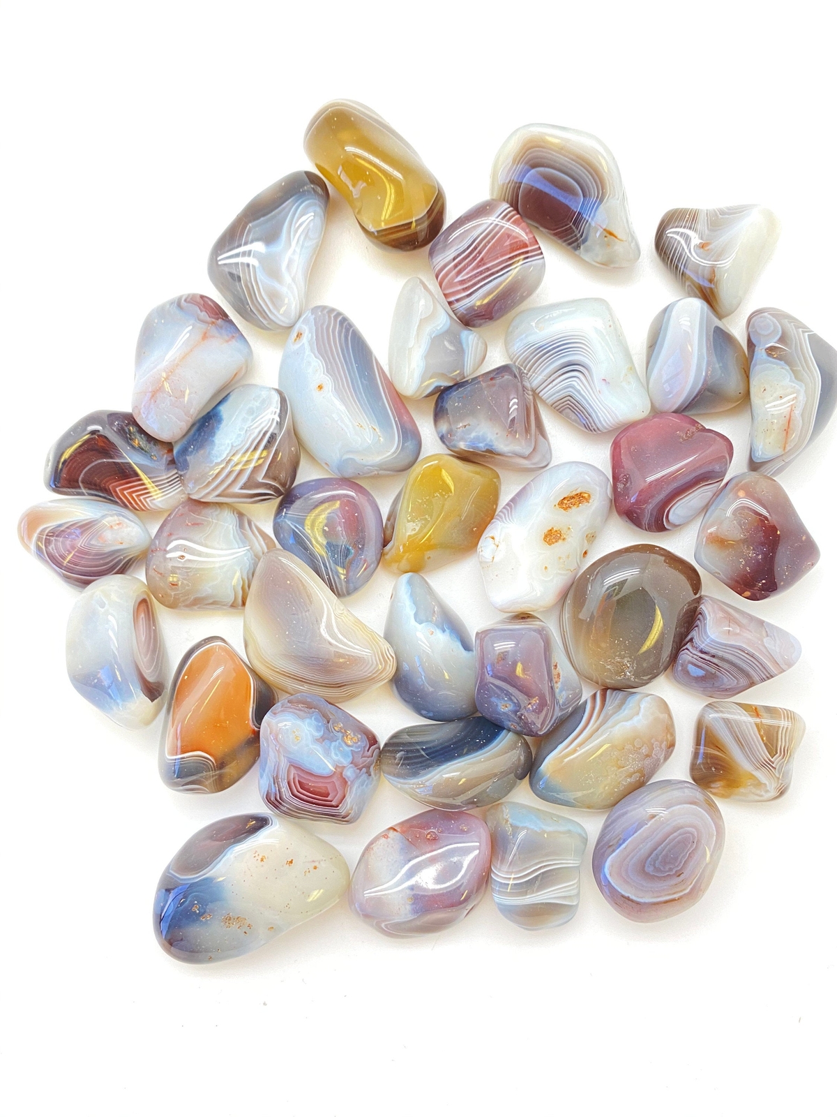 Botswana Agate Tumbled Stone – Polished Botswana Agate Crystal