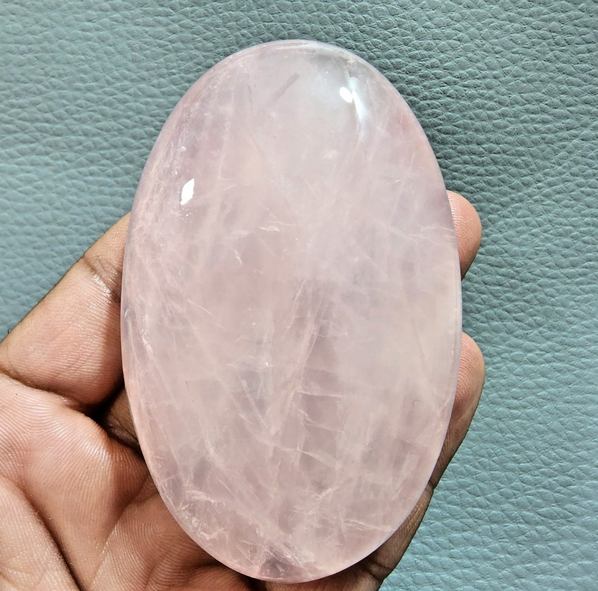 SALE! Natural Rose Quartz Top Size 687 Crt Oval Shape Pink Rose Quartz Gemstone