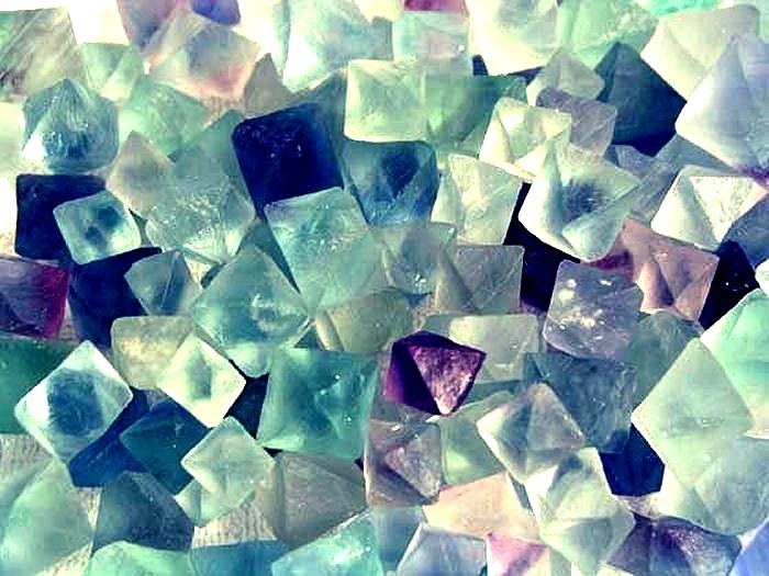 Fluorite octahedron crystal all natural 10 crystals per buyer green/blue/violet