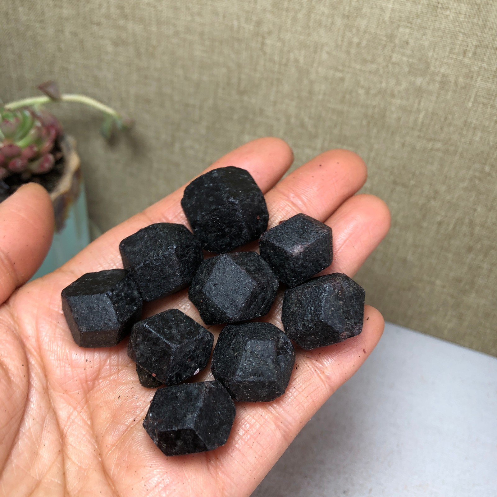9pcs Natural garnet gemstone rough Raw Crystal original specimens 124g A3275