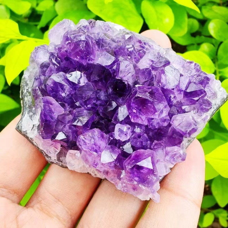 80-100g Raw Amethyst Crystal Quartz Cluster Specimens February Birthstone Gifts