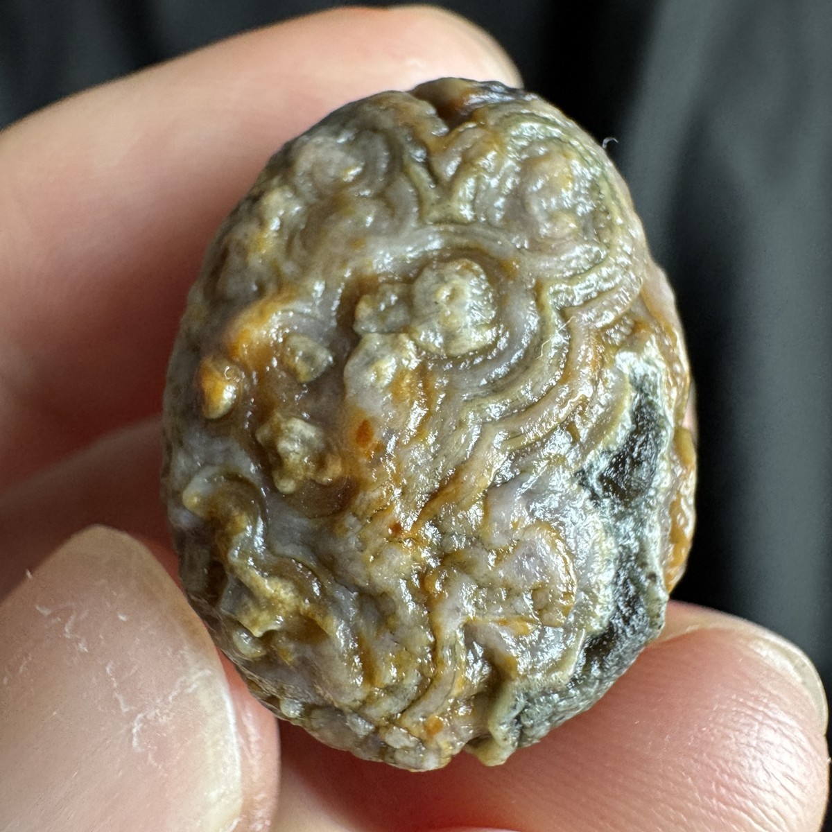 2.4cm/8.3g High Quality Alxa Gobi Desert High Raised-Relief Eye Agate-3212