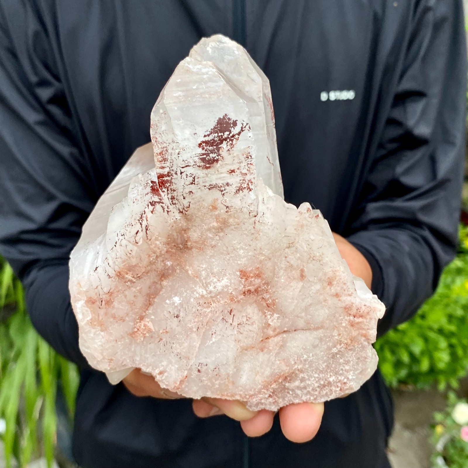 1.97LB A+++Natural white Crystal Himalayan quartz cluster /mineralsls