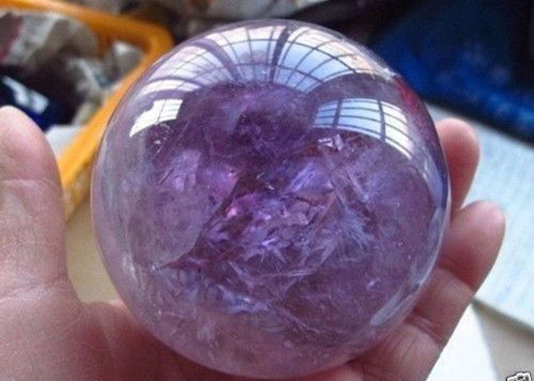 Genuine Natural Amethyst Quartz Crystal Sphere Ball Healing Stone 60mm + Stand