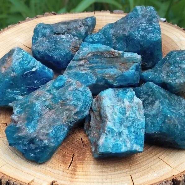 Natural Blue Apatite Raw Chunk Healing Crystal Mineral Specimen Gift Decor 1PCS