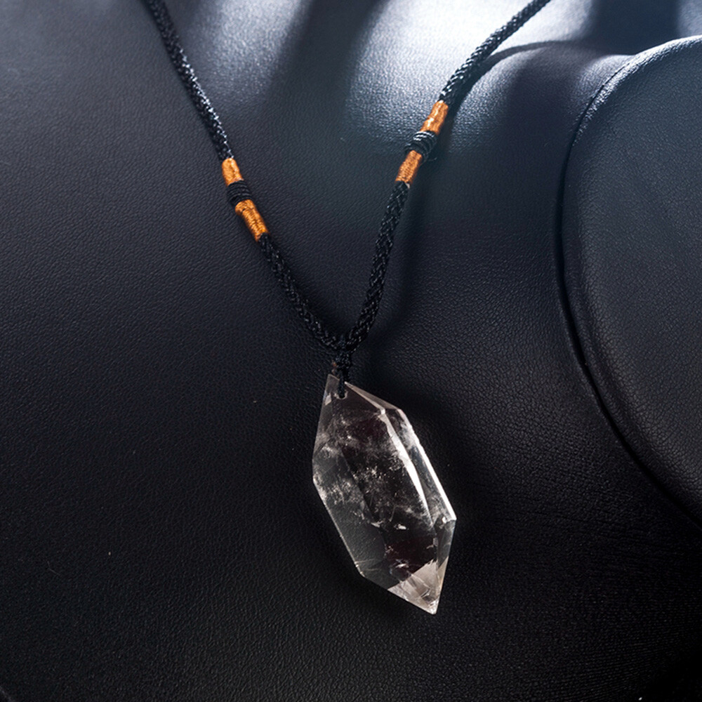 Natural Clear Crystal Quartz Point Healing Pendant Reiki Chakra Necklace Hot NEW