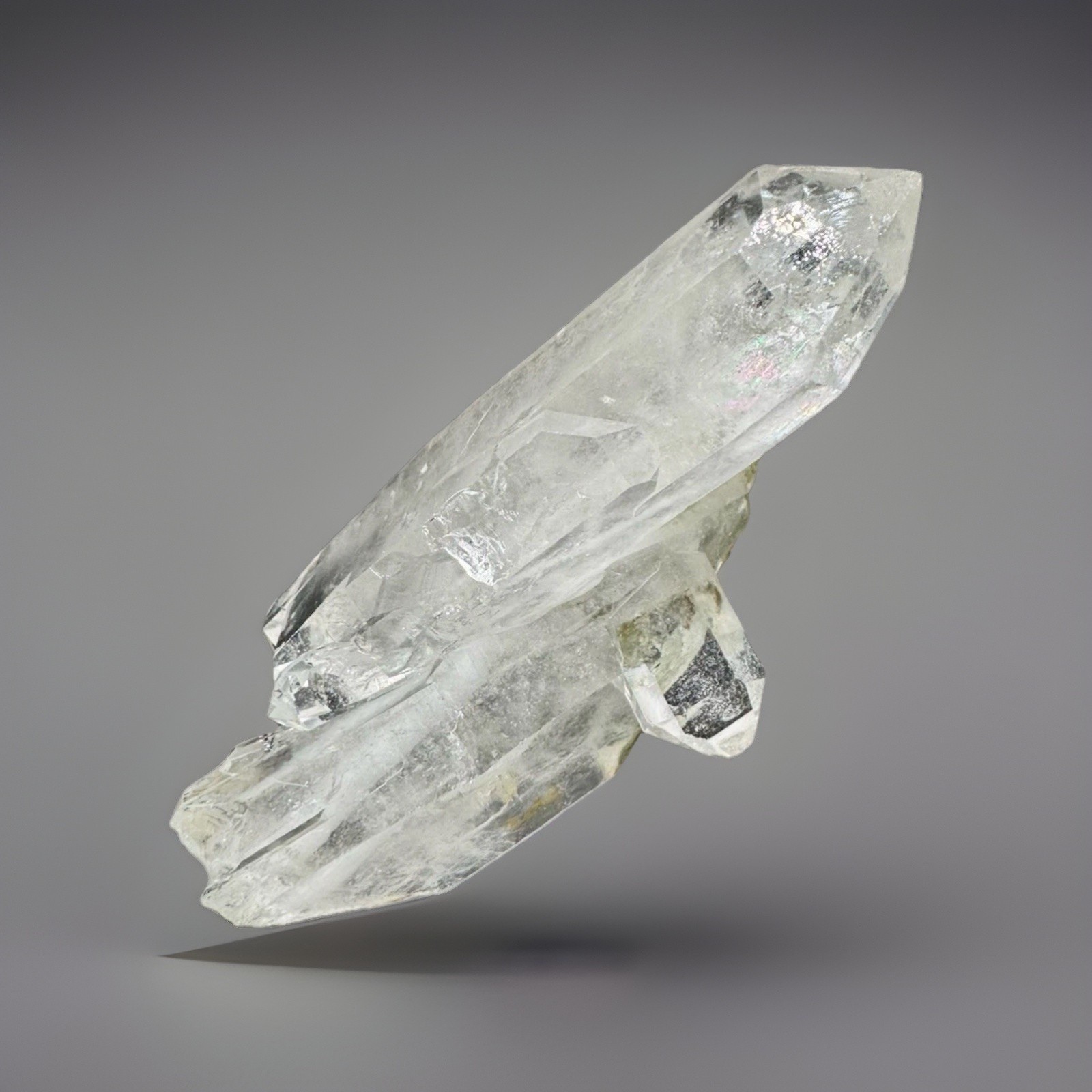 “Skywing Flight” Hashupi DT Himalayan Quartz Keyhole Phantom Rainbow Crystal