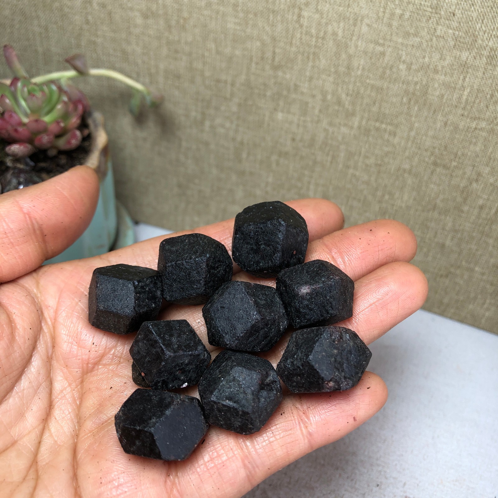 9pcs Natural garnet gemstone rough Raw Crystal original specimens 124g A3275