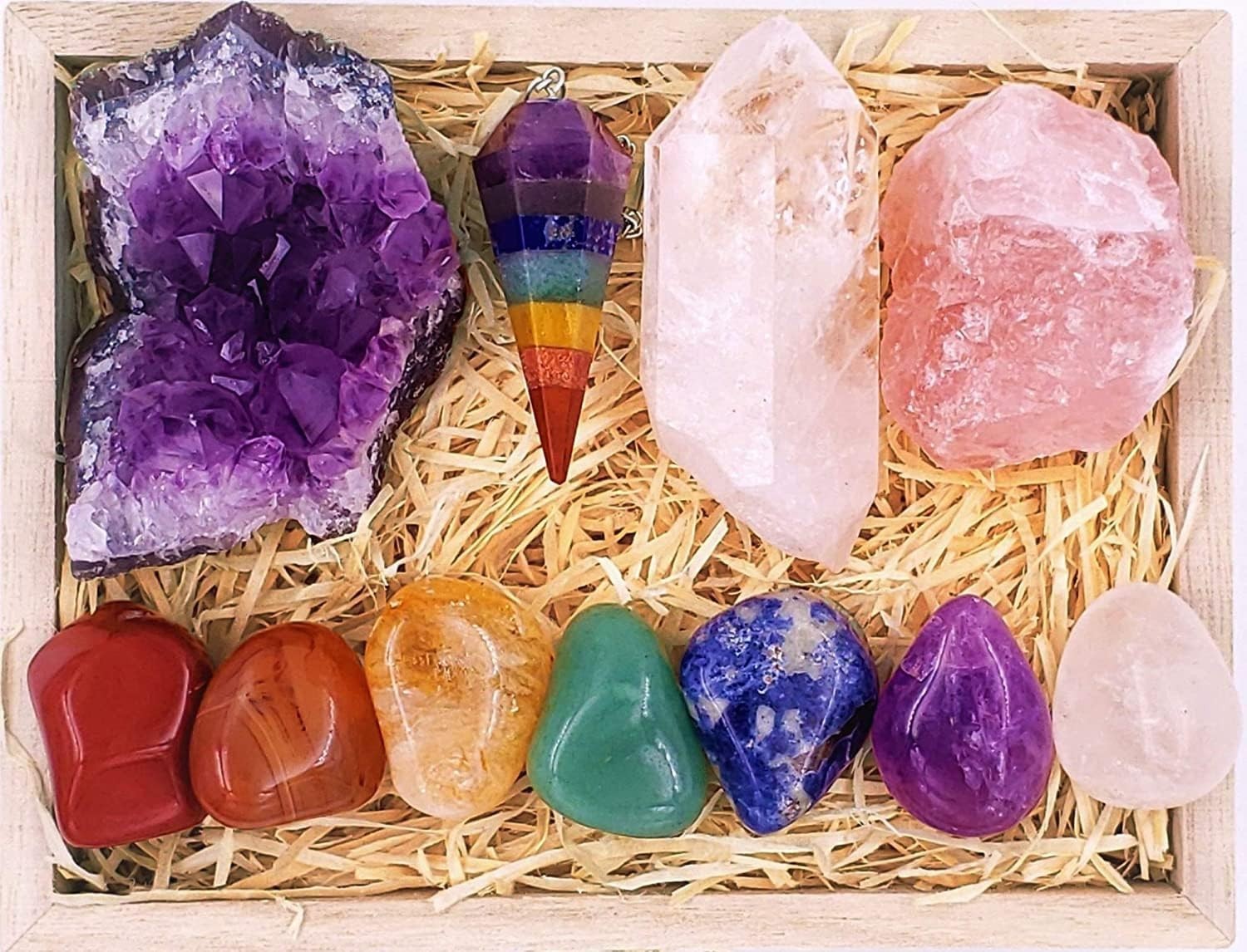Complete Chakra Stones Set with Free E-Book & Guide – Excellent Gift Idea