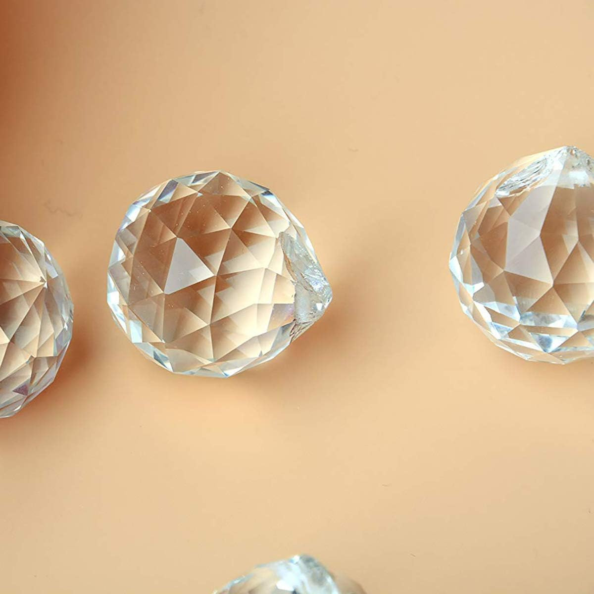 20mm Clear Feng Shui Crystal Ball Prisms Pendant Suncatcher Hanging Faceted Pris