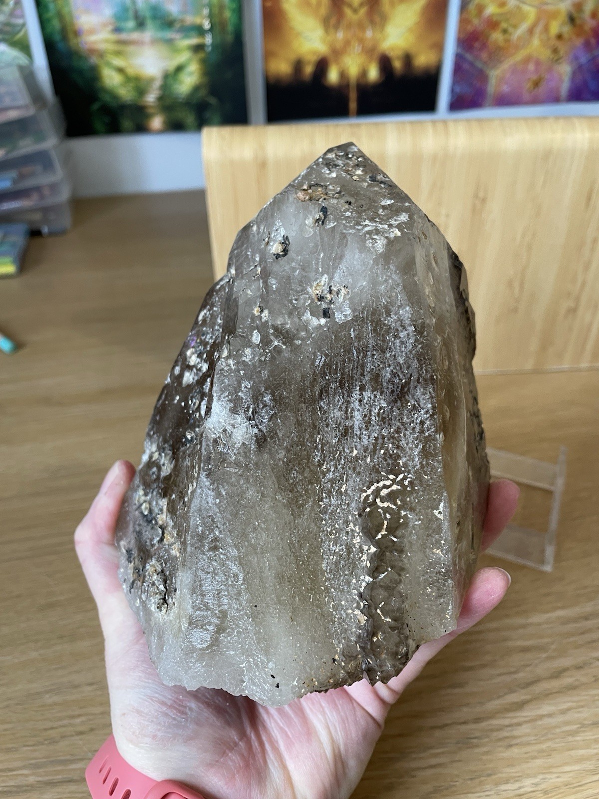 Large Elestial Smoky Citrine Statement Piece 1.85kg Stunning Crystal Quartz